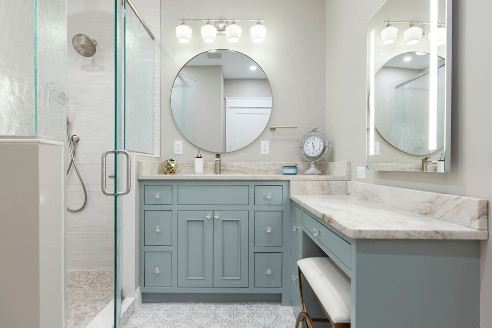 Bathroom Custom Valley Cabinets